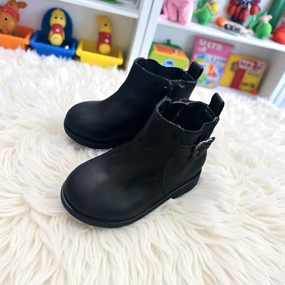 Annie Kids Black Zip-Up Boots